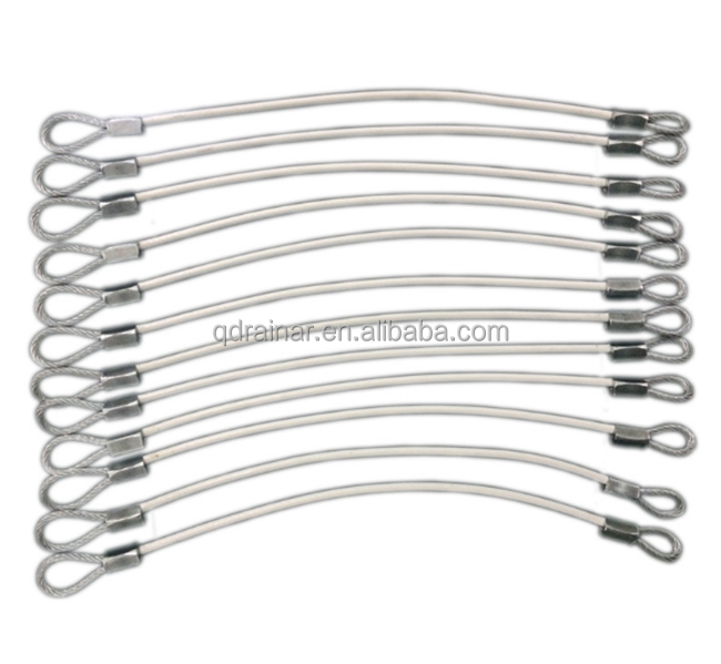 SUS 316 SUS 304 stainless steel wire rope with end lock clip