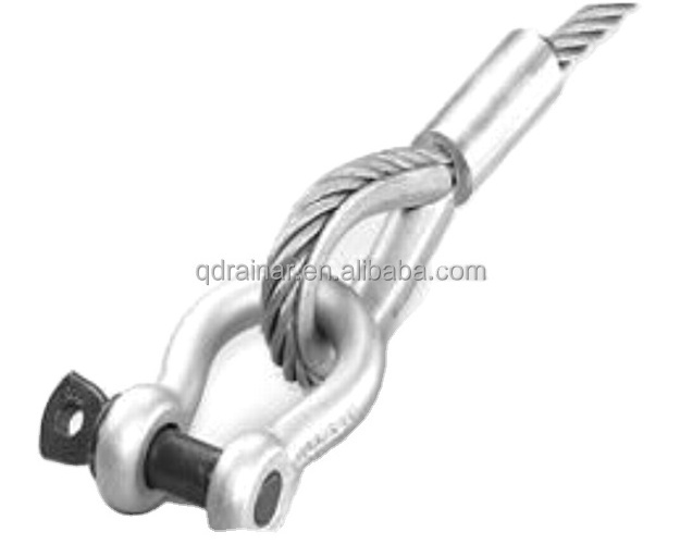 SUS 316 SUS 304 stainless steel wire rope with end lock clip