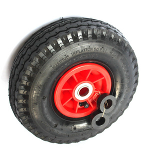 10 inch rubber wheel Pneumatic 4.10/3.50-4 Tire Wagon Utility cart Hand truck Replacement wheel