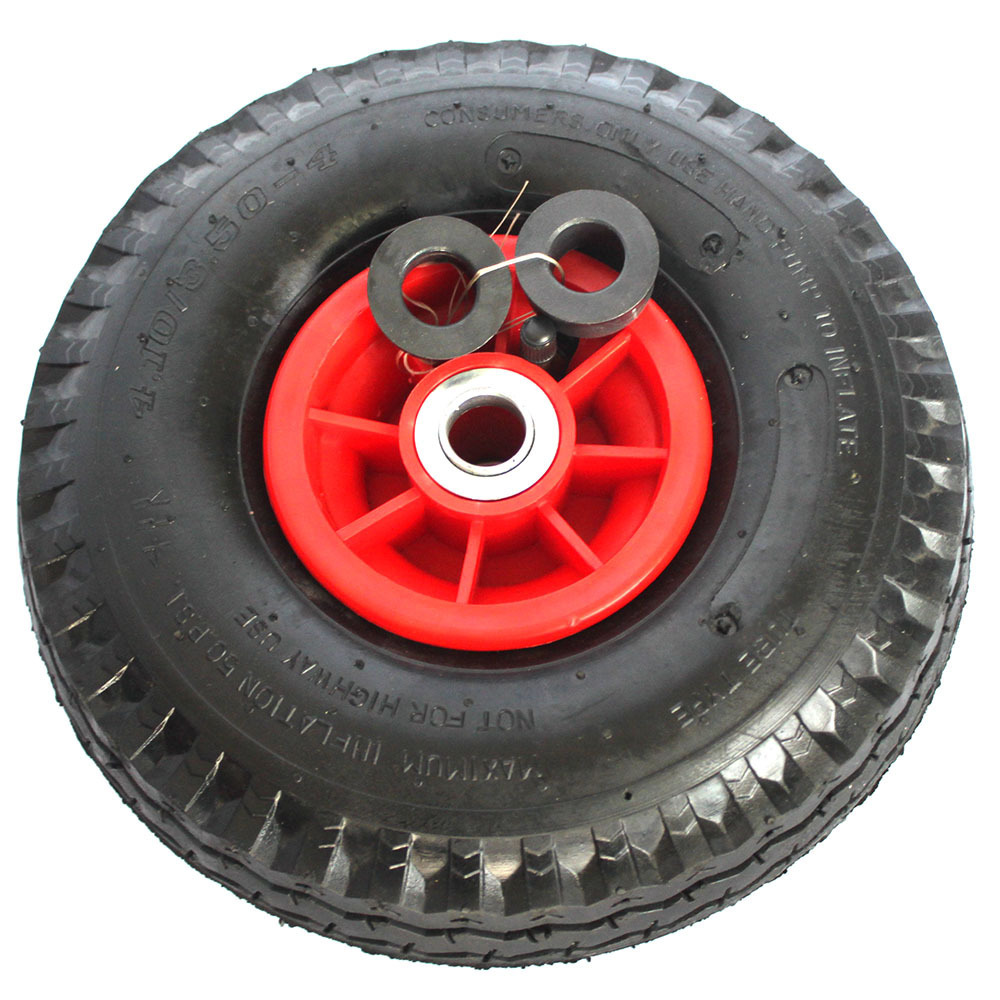 10 inch rubber wheel Pneumatic 4.10/3.50-4 Tire Wagon Utility cart Hand truck Replacement wheel