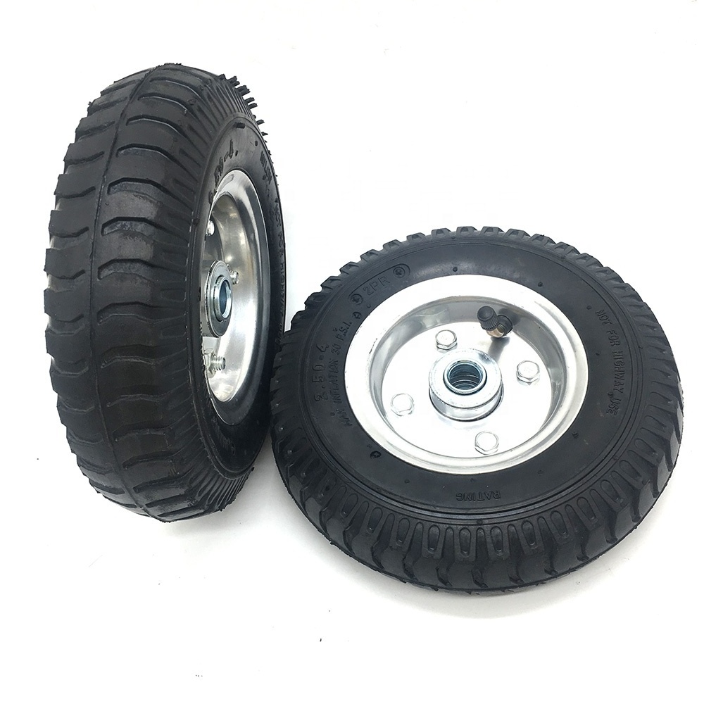 Pneumatic 2.50-4  rubber air Tire wheel, Wagon/Utility cart/Hand truck Replacement 8inch 200mm wheel