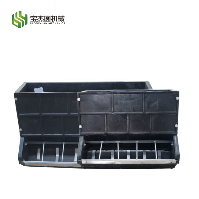 China Made Plastic Double-Side Automatic Pig Feeding Trough Hog Feeders Farming Equipment 10 Feeding Holes For Pigs