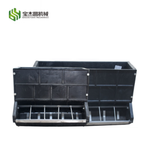 China Made Plastic Double-Side Automatic Pig Feeding Trough Hog Feeders Farming Equipment 10 Feeding Holes For Pigs