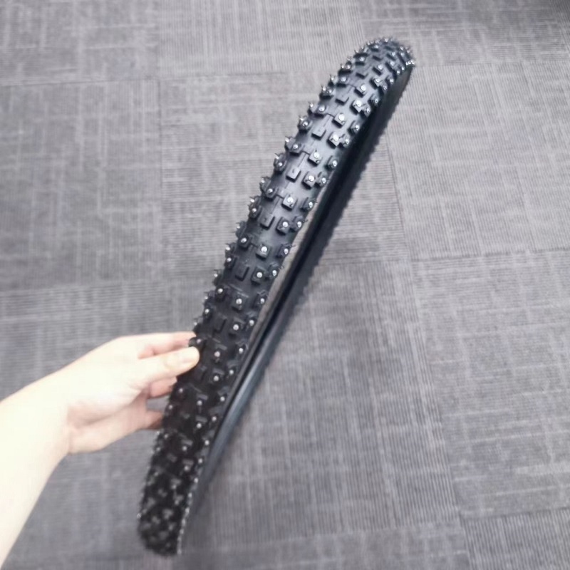 Bicycle Parts 27.5x2.10 Bicycle Snow Studded Spikes Tires Bike Winter Anti-slip Tyres