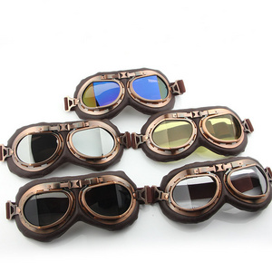 Motorcycle Goggles One Size Copper Color Frame Brown Lens protection against rain wind debris Anti-UV