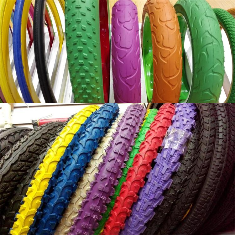 China Manufacturer colored nylon bicycle tire 26x4 20x3 20x4 fat bike tyre BICYCLE SPARE PARTS electric mountain bike tire