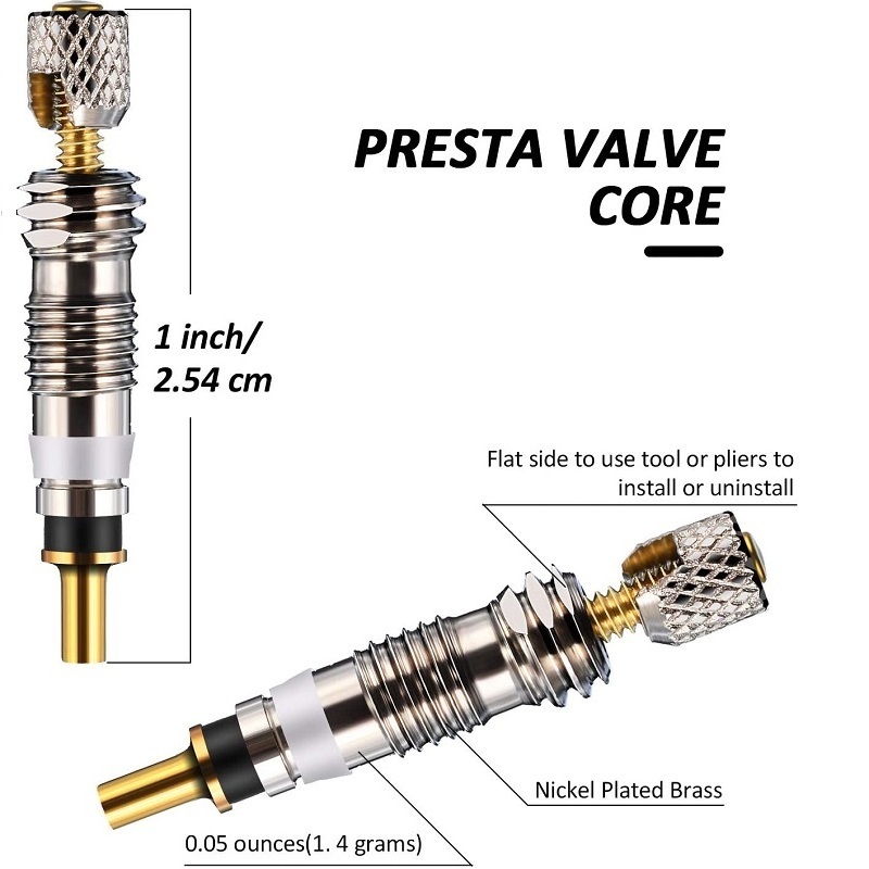 Brass Replacement Tubeless Bits Presta Valve Core for Bike