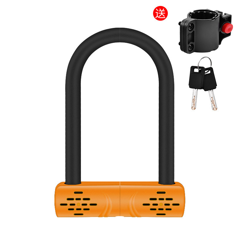 High Security Bike Lock With Keys Security Anti-theft Bicycle Lock For Bicycle Motorcycle Cycle U Lock  bike Accessories