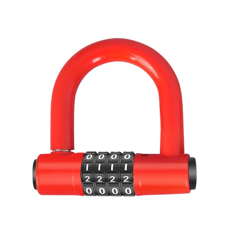 Bicycle U Lock 4-Digit Combination Password Lock, Anti-Theft, Heavy Duty,  Bikes, Motorcycles, Scooters lock