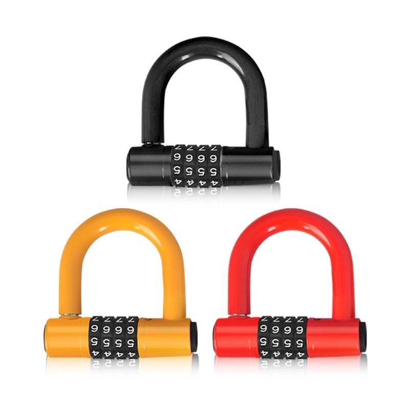 Bicycle U Lock 4-Digit Combination Password Lock, Anti-Theft, Heavy Duty,  Bikes, Motorcycles, Scooters lock