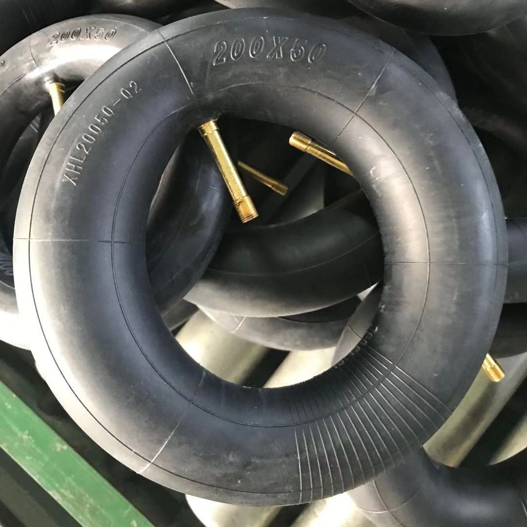 Quality Warranty Electric scooter tire inner tube 6x1 1/4  8x1 1/4'' 200x50  175x50  200x50 bent auto valve butyl rubber tube