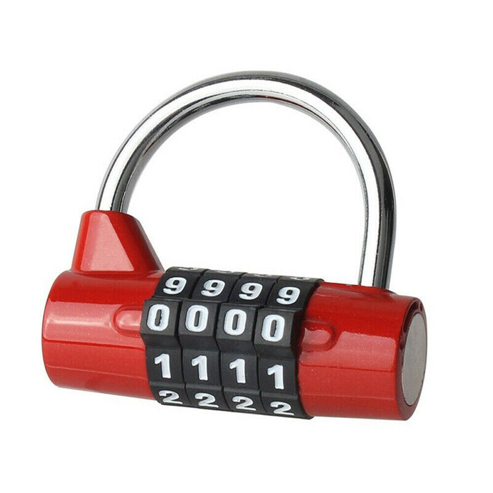 Weatherproof Security Padlock Outdoor Heavy Duty 4-Digit Combination U Lock New bike Accessories