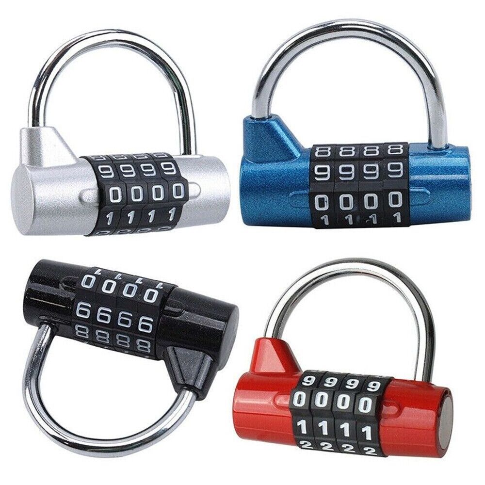 Weatherproof Security Padlock Outdoor Heavy Duty 4-Digit Combination U Lock New bike Accessories