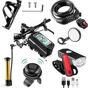 Wholesale bike Bicycle Accessories USB Rechargeable Bicycle lamp