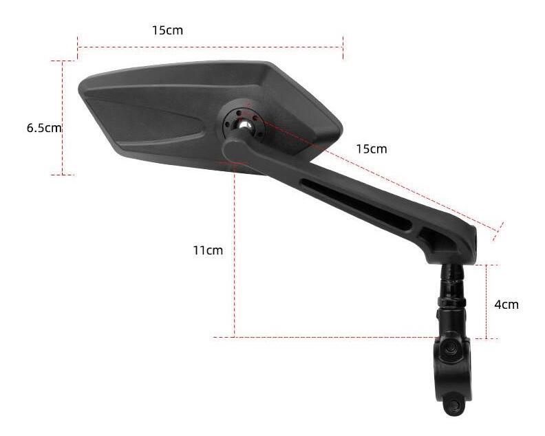 Wholesale Bicycle Rearview Mirror Retractable Reflector Scooter Rearview Mirror