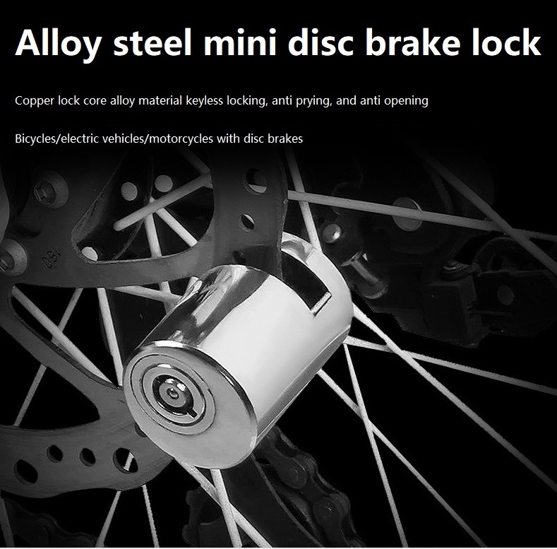 Bicycle Safety bike lock security Anti-Theft Lock Waterproof Mini Alarm Brake Disc Lock