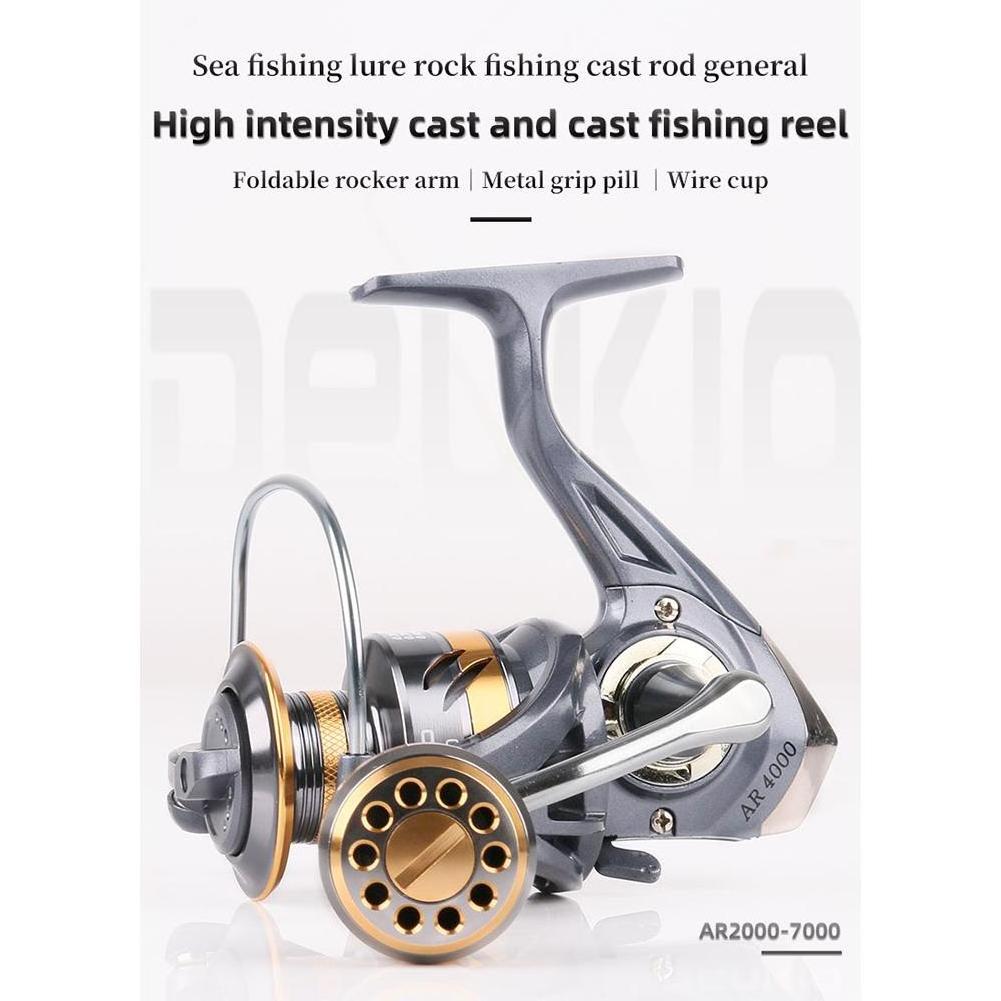 JETSHARK fishing reel Spinning Metal Knob Metal Large-capacity Spool AR2000-7000 Series spinning  Fishing Reel