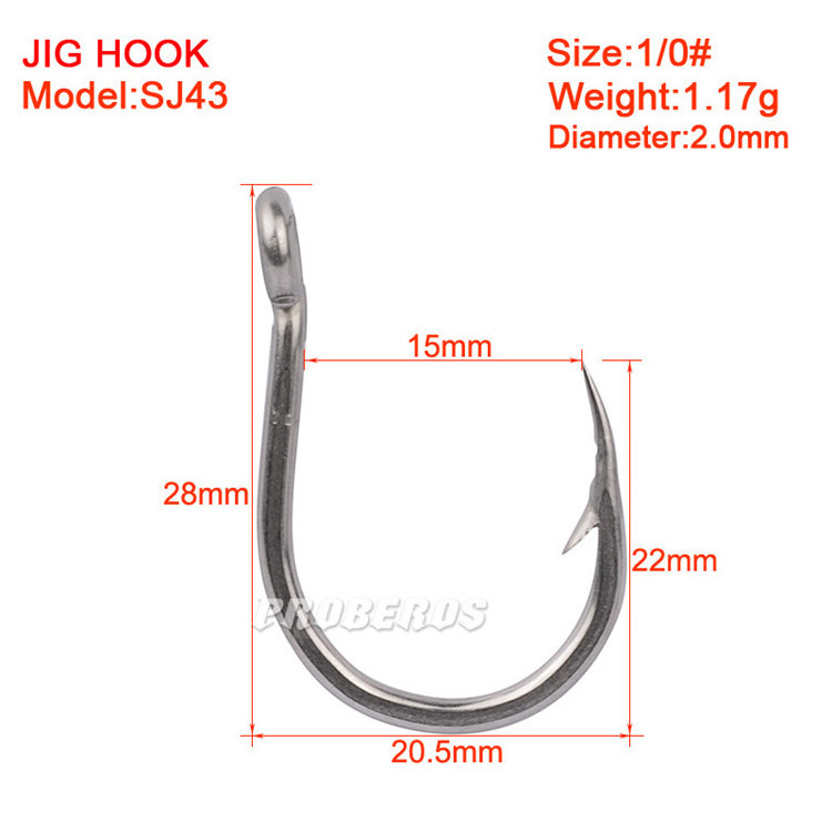 JETSHARK 5Pcs/Bag 10Pcs/bag High Carbon Steel Fishing Hook 1/0#-13/0# Max Tension 20-80KG barbed fishhooks