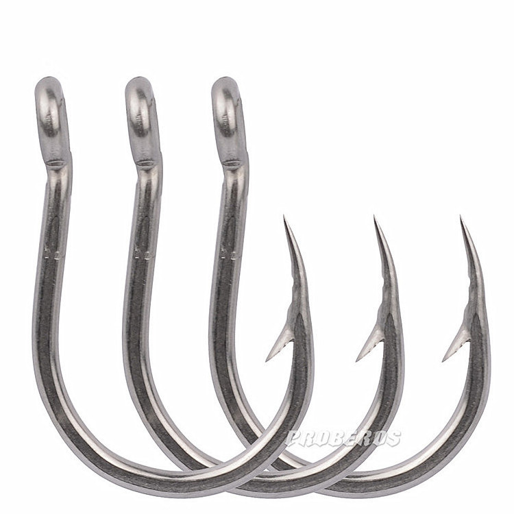 JETSHARK 5Pcs/Bag 10Pcs/bag High Carbon Steel Fishing Hook 1/0#-13/0# Max Tension 20-80KG barbed fishhooks