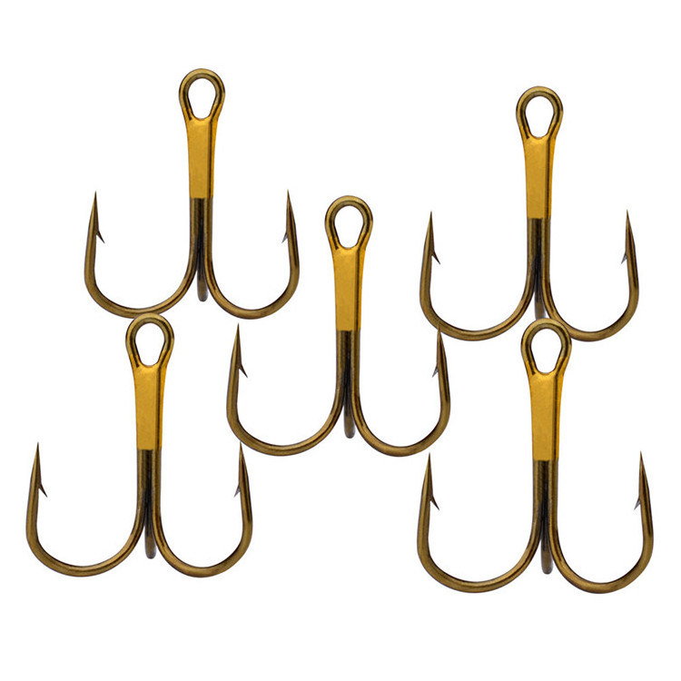 JETSHARK 50Pcs/bag Hook  3X Strong Short Treble Fishing Hooks Max Tension 11KG High Carbon Steel Sea Fishing Hooks