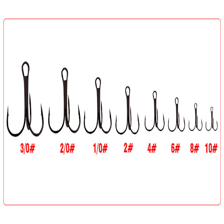 JETSHARK 50Pcs/bag Hook  3X Strong Short Treble Fishing Hooks Max Tension 11KG High Carbon Steel Sea Fishing Hooks