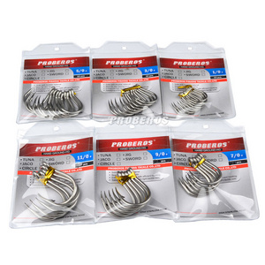 JETSHARK 5Pcs/Bag 10Pcs/bag High Carbon Steel Fishing Hook 1/0#-13/0# Max Tension 20-80KG barbed fishhooks