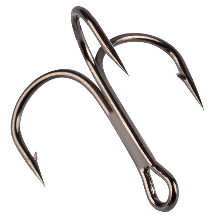 JETSHARK 50Pcs/bag Hook  3X Strong Short Treble Fishing Hooks Max Tension 11KG High Carbon Steel Sea Fishing Hooks