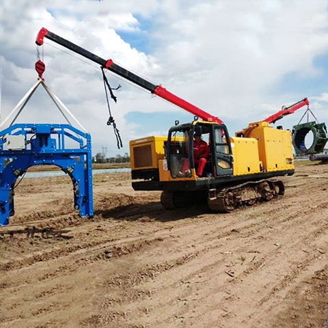 Large pipe weld rust removal and cleaning shot blasting machine