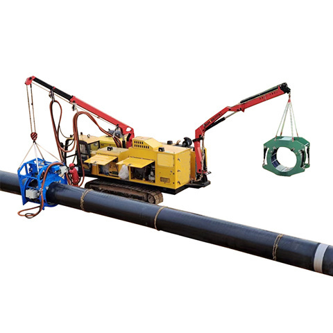 Large pipe weld rust removal and cleaning shot blasting machine