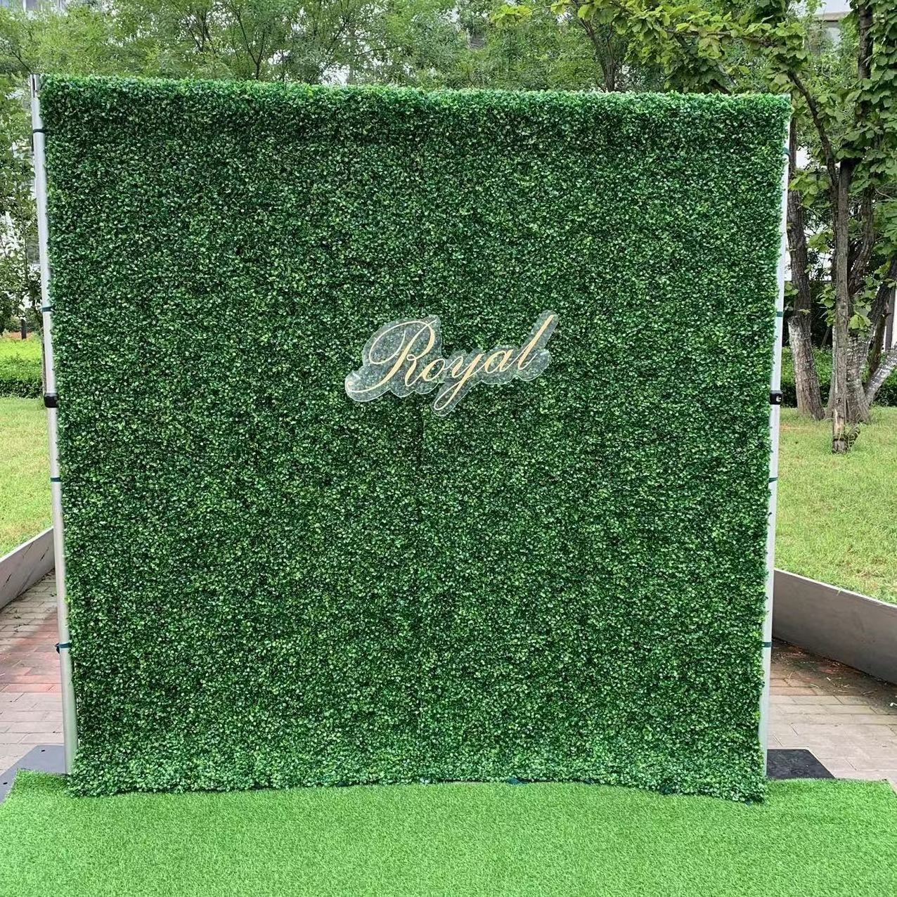 Hot sale artificial green grass wall green plant  backdrop for party decor artificial wedding back drops