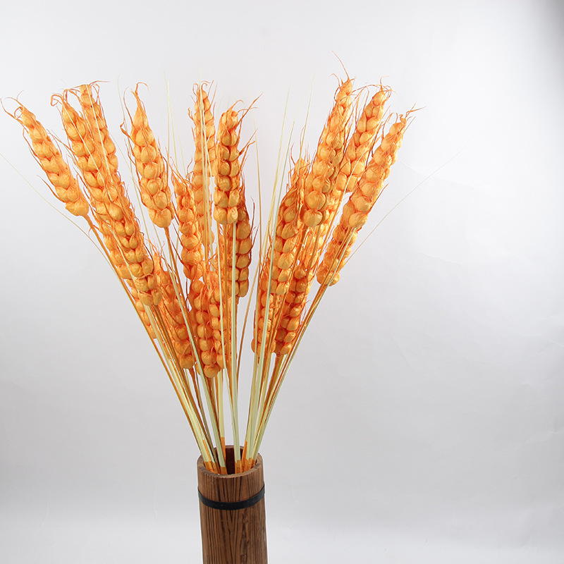 Wholesale 2022 New artificial wheat stalks realistic gold wheat ears pampas grass For Room Bedroom Decoration