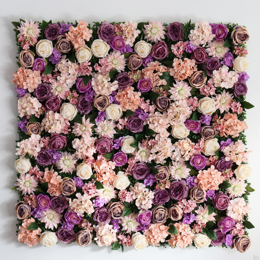 Factory sale silk panels floral wall decorative wall backdrop pink flower wall backdrop 8ft x 8ft for wedding decoration