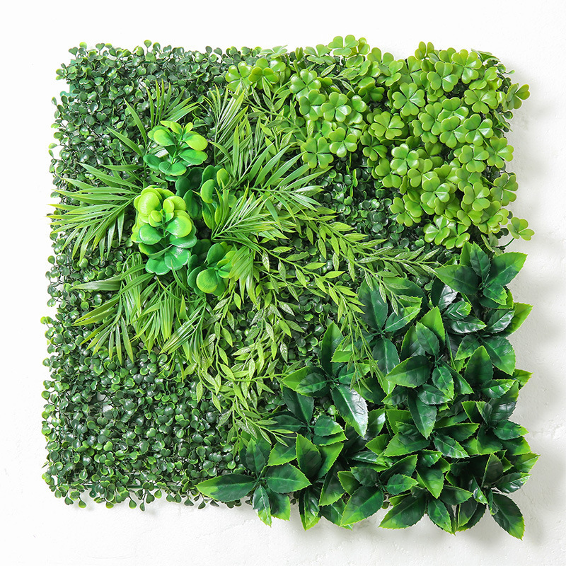 Wholesale Panel Green Grass Wall Artificial Foliage Wall Backdrop 60*40cm Artificial Lawn