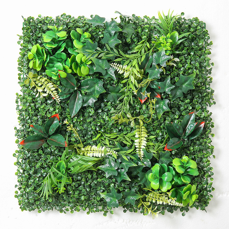 Wholesale Panel Green Grass Wall Artificial Foliage Wall Backdrop 60*40cm Artificial Lawn