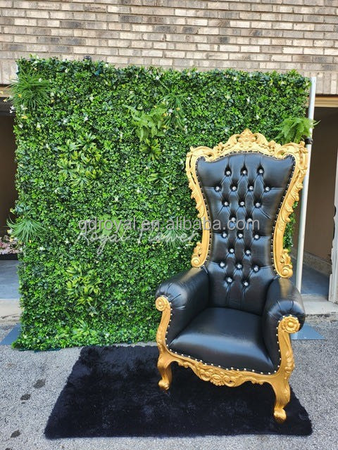 Lifelike Green Plant Artificial Flower Wall For Wedding Background