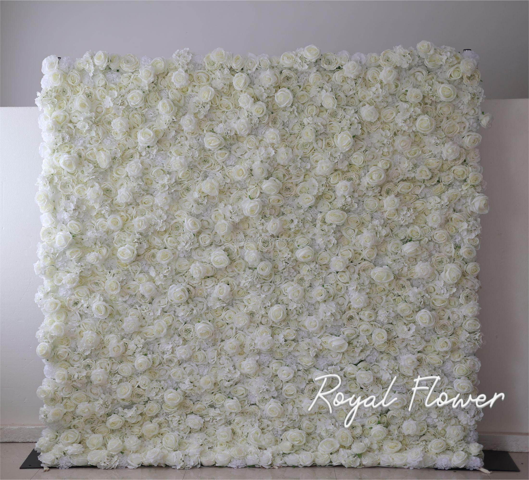 Wedding Event High Quality Artificial Green Decor Roll up Wedding Flower Wall Backdrop