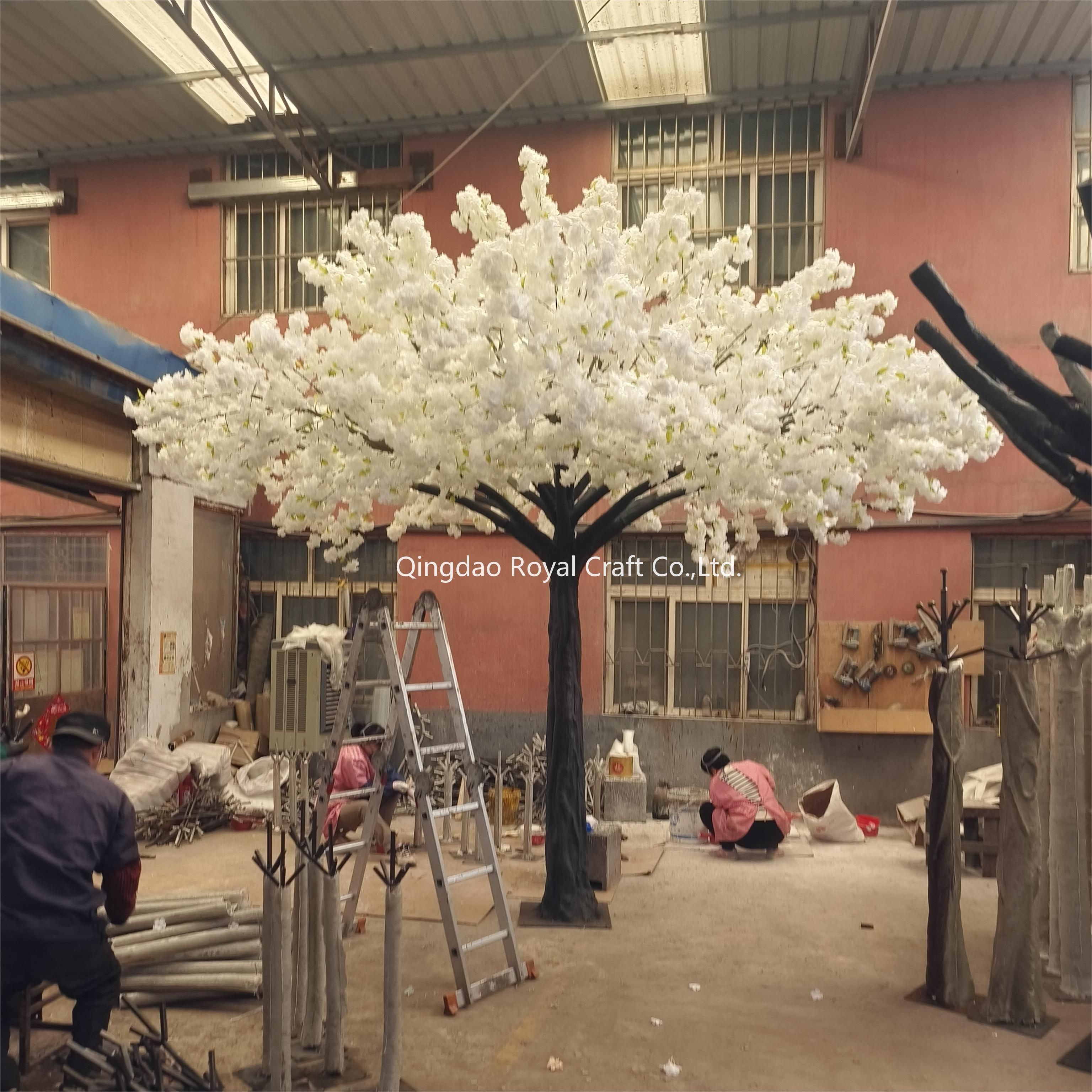 Giant Japanese Pink Cherry Blossom Sakura Tree With Real Like Fabric Flower