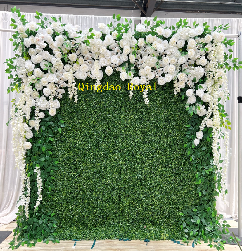 Hot sale artificial green grass wall green plant  backdrop for party decor artificial wedding back drops