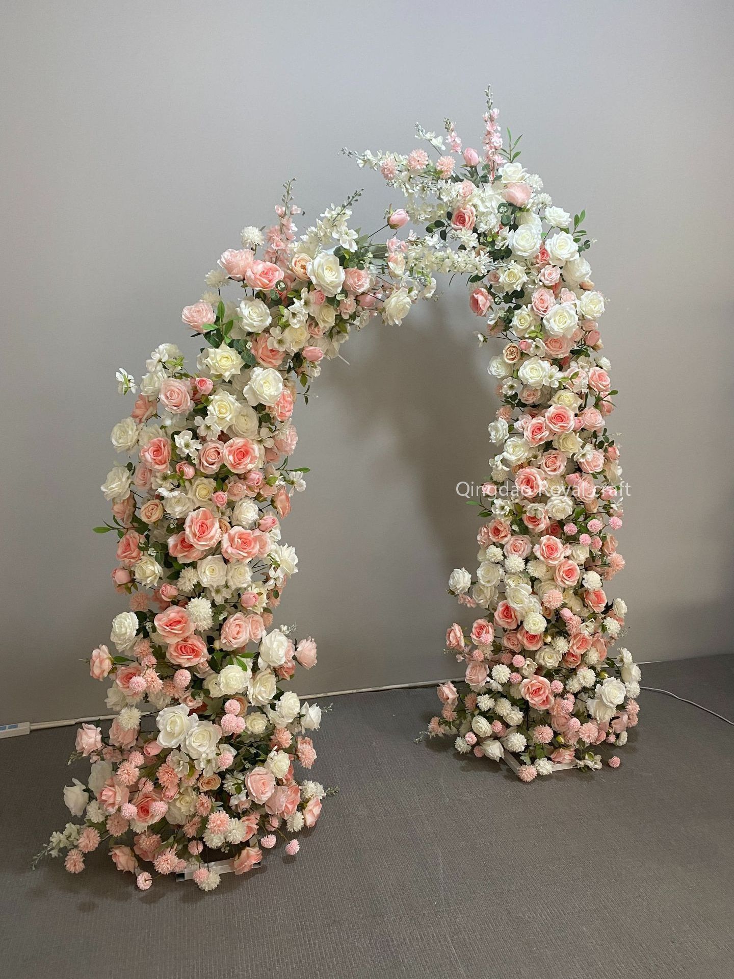 Ivory Horn Arch Flower Frame Rose Stand Backdrop For Wedding Decoration