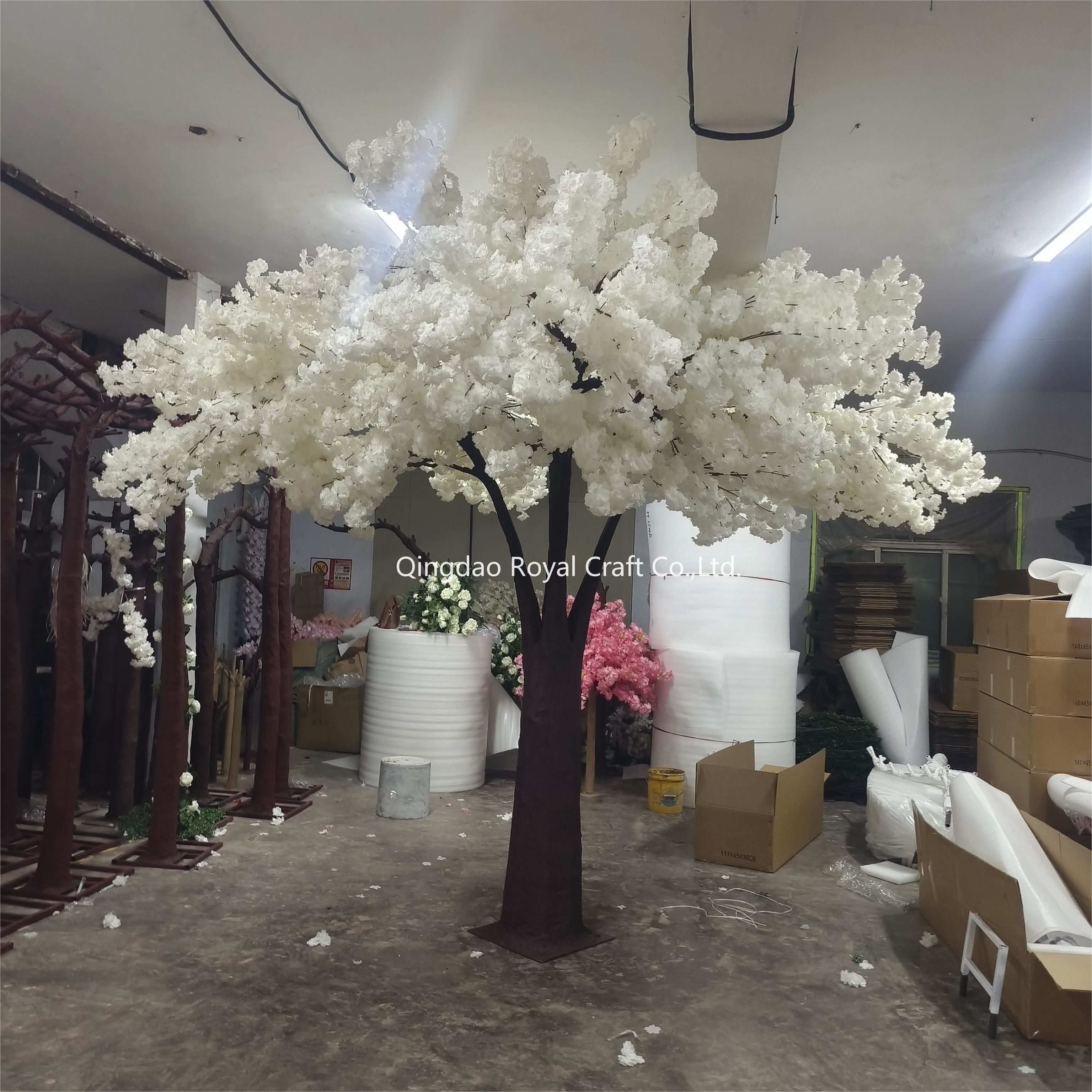 Giant Japanese Pink Cherry Blossom Sakura Tree With Real Like Fabric Flower