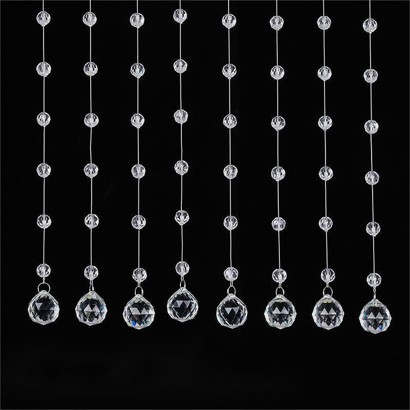 Wedding Decoration Crystal Clear Glass Bead Garland Crystal Hanging Arch Crystal Beaded Curtain