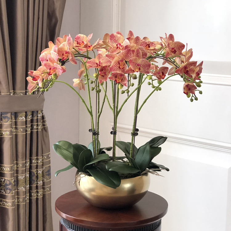 S-H27 High quality  Artificial butterfly orchid  Real Touch Orchid Potted Plant  For Home Wedding Party Table Decoration Design