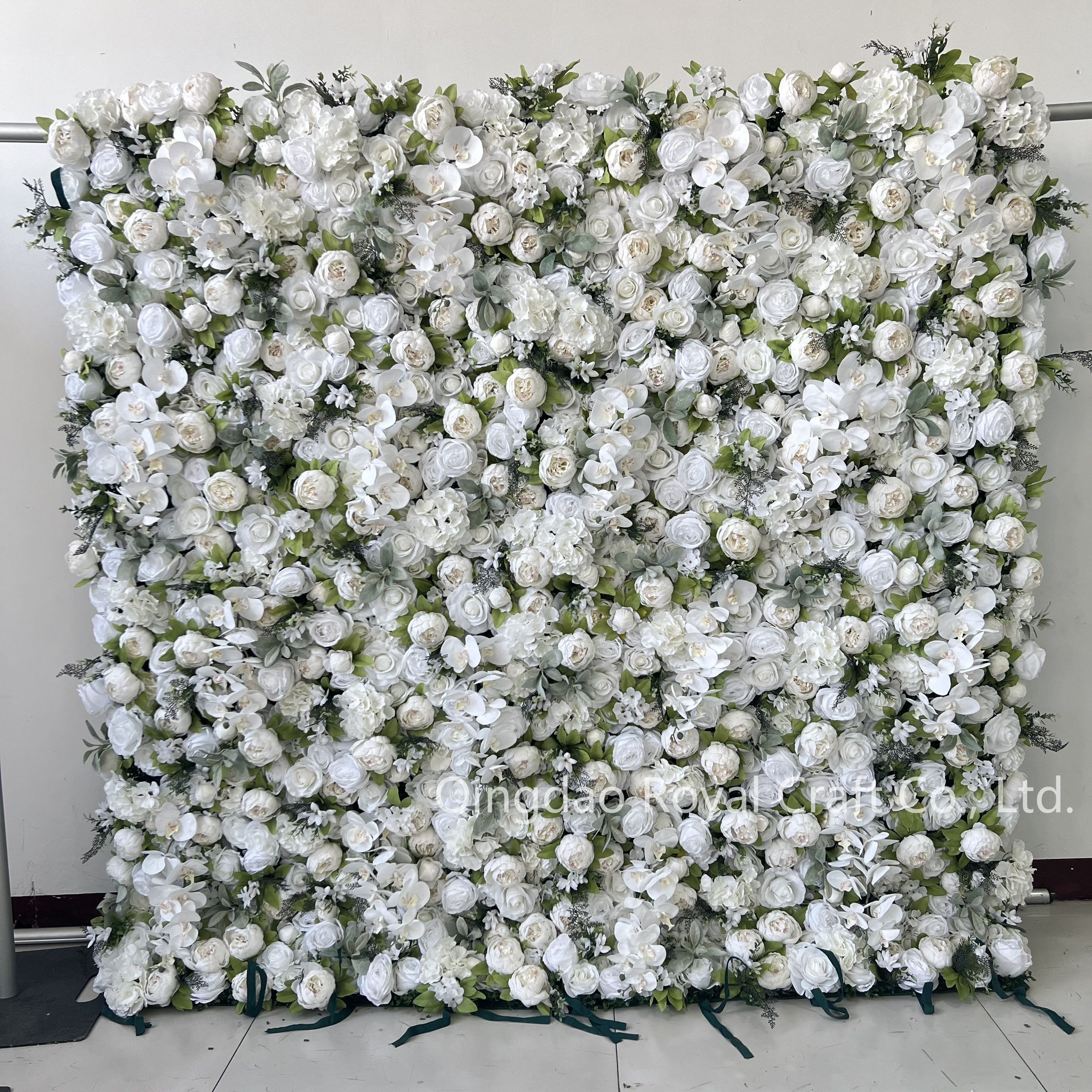 Factory Wholesale Pink White  Artificial Silk Flower Wall Panel wedding backdrops Flowers Wall  flower wed decor