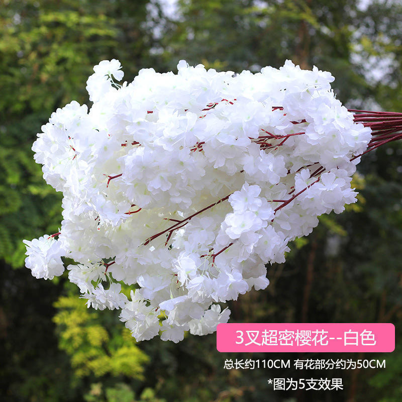 Wholesale Wedding Decoration Tree Artificial Silk Flowers White Cherry Blossom Branches For Table Arch