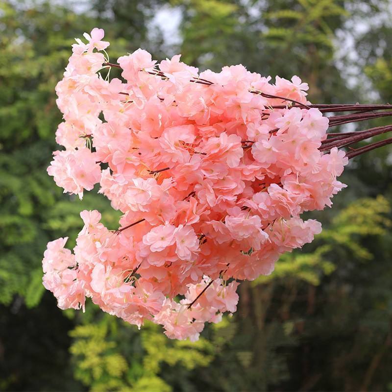 Wholesale Wedding Decoration Tree Artificial Silk Flowers White Cherry Blossom Branches For Table Arch