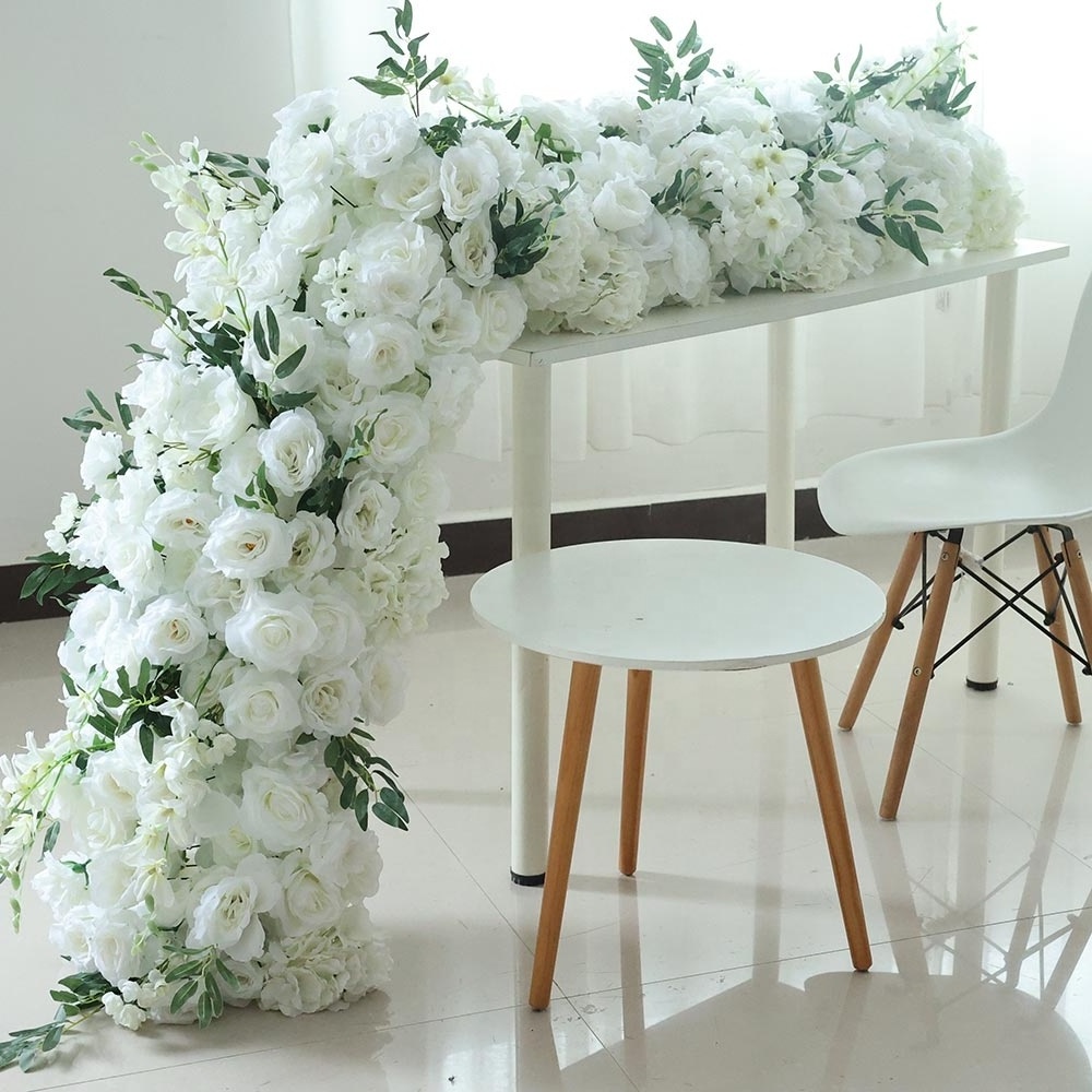 Best selling products 2023 Artificial row wholesale Flower runner arch wedding decorations hall table decoration centerpiece