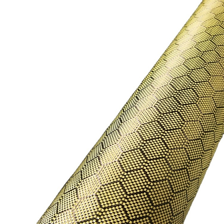 3k+1500D Color Colored Kevlar Fabrics With Carbon Fiber Cloth By Rolls