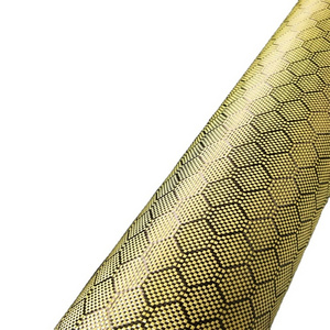 3k+1500D Color Colored Kevlar Fabrics With Carbon Fiber Cloth By Rolls