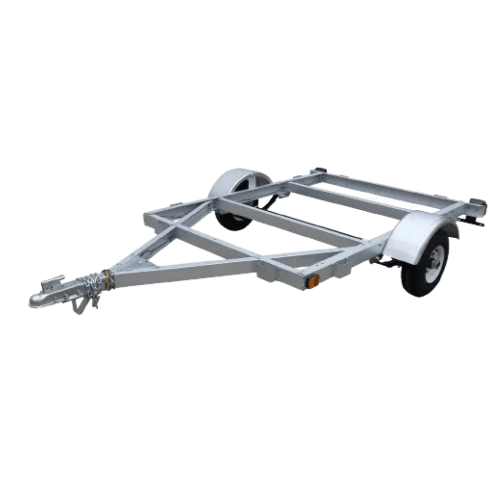 OEM and customized small two- wheel road  axle trailer with duo-hitch