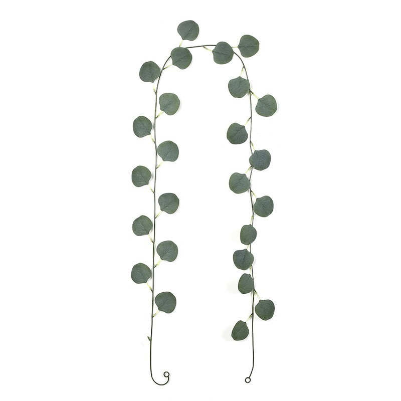 Cheap new eucalyptus leaves soft rattan wrapped artificial money leaf garland party wedding home decor